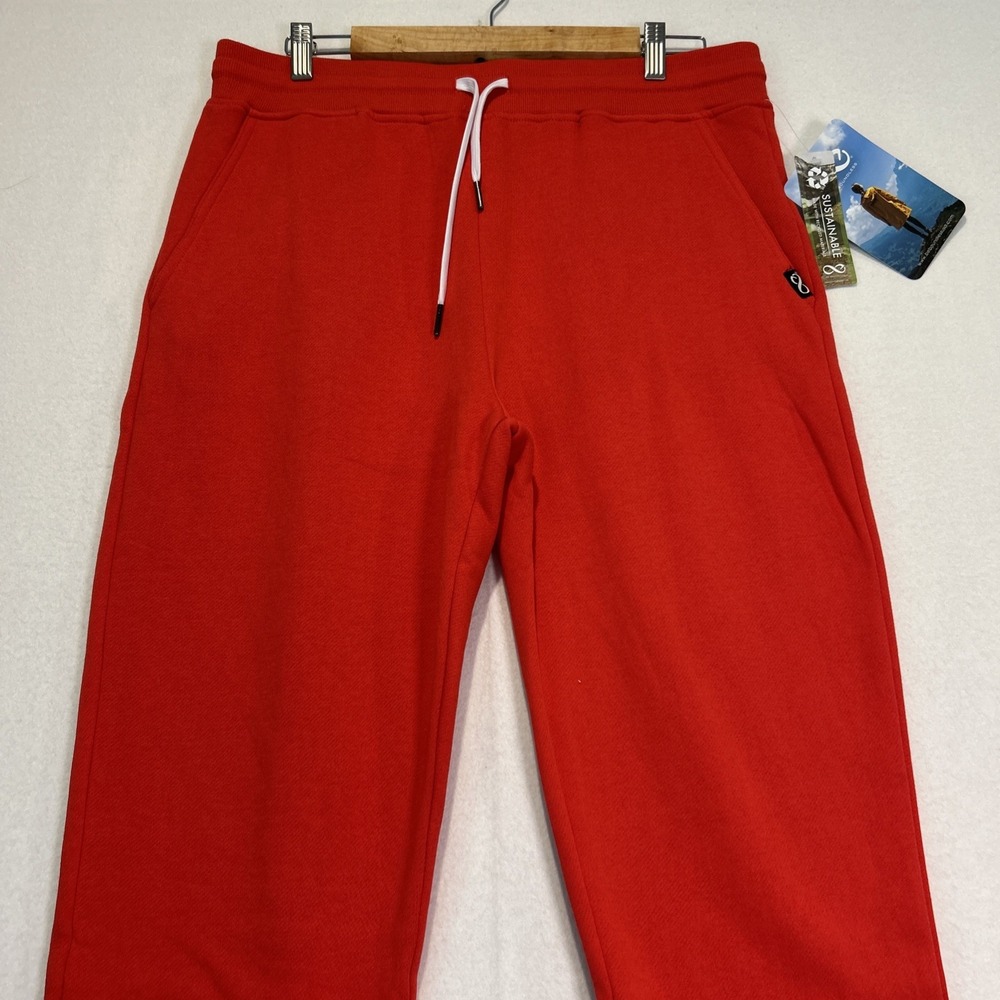 Be Boundless Womens Soft Eco Fleece Joggers Pants Red Large ELP022200 - Picture 4 of 10